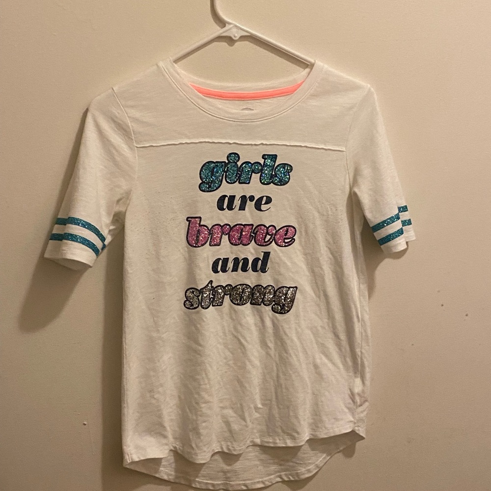 ‘Girls are brave and strong’ Shirt For Kids